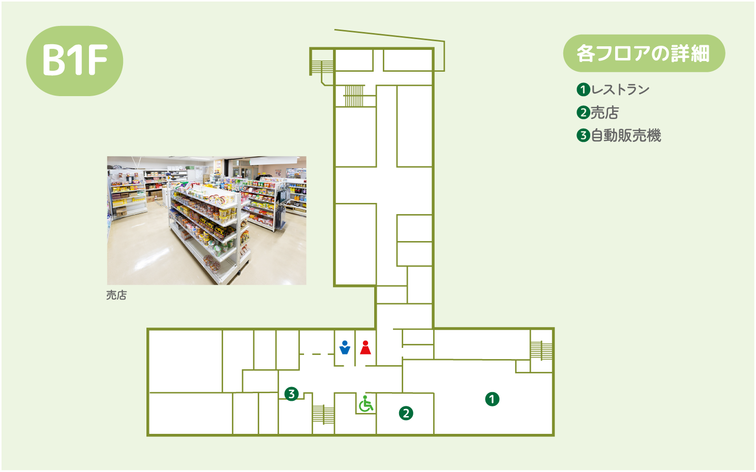 B1F 各フロアの詳細
